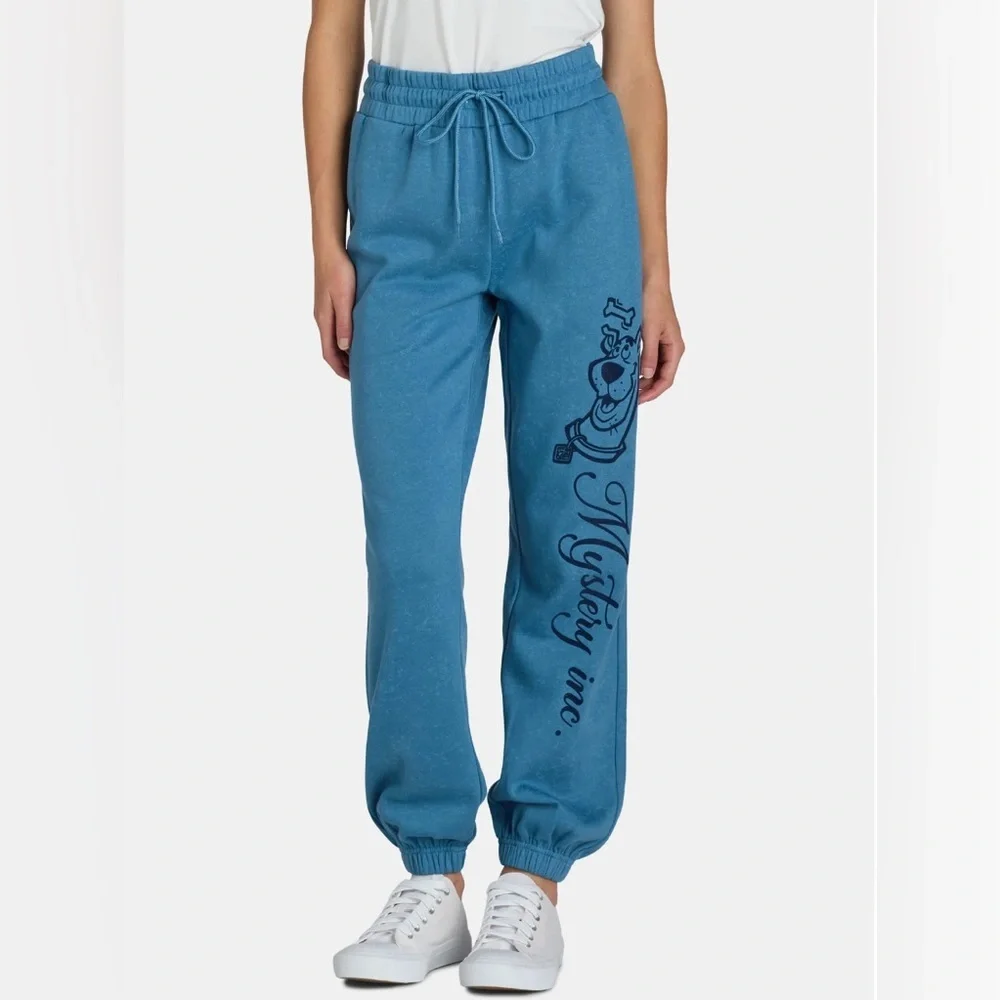 🚫SOLD🚫 Scooby Doo Blue Sweatpants - Sz. XS - Picture 1 of 10